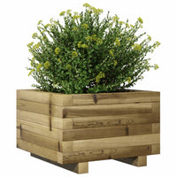 Fioriera da Giardino 40x40x26,5 cm in Legno di Pino Impregnato 847292