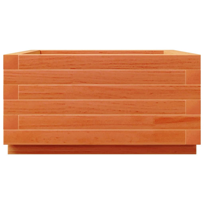 Vassoio per fioriera aiuola rialzata piante fiori terrazza giardino cera 50 x 50 x 26,5 cm legno di pino massiccio marrone 02_0038458