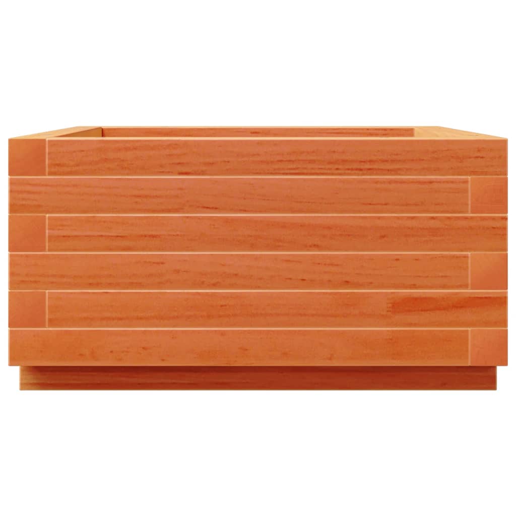 Fioriera Giardino-Vaso da Esterno-Contenitore per Piante Marrone Cera 50x50x26,5cm Legno Massello Pino