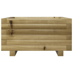 Vassoio per fioriera aiuola rialzata piante fiori terrazza giardino 50 x 50 x 26,5 cm legno di pino impregnato marrone 02_0037631