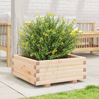 Fioriera da Giardino 60x60x26,5 cm in Legno Massello di Pino 847298