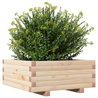 Fioriera da Giardino 60x60x26,5 cm in Legno Massello di Pino 847298