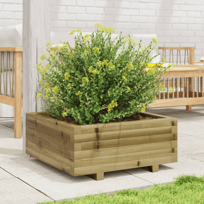 vidaXL Fioriera da Giardino 60x60x26,5 cm in Legno di Pino Impregnato
