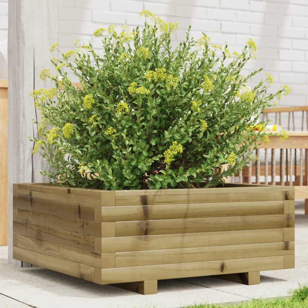 vidaXL Fioriera da Giardino 60x60x26,5 cm in Legno di Pino Impregnato