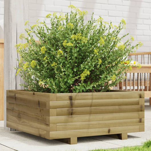 vidaXL Fioriera da Giardino 60x60x26,5 cm in Legno di Pino Impregnato