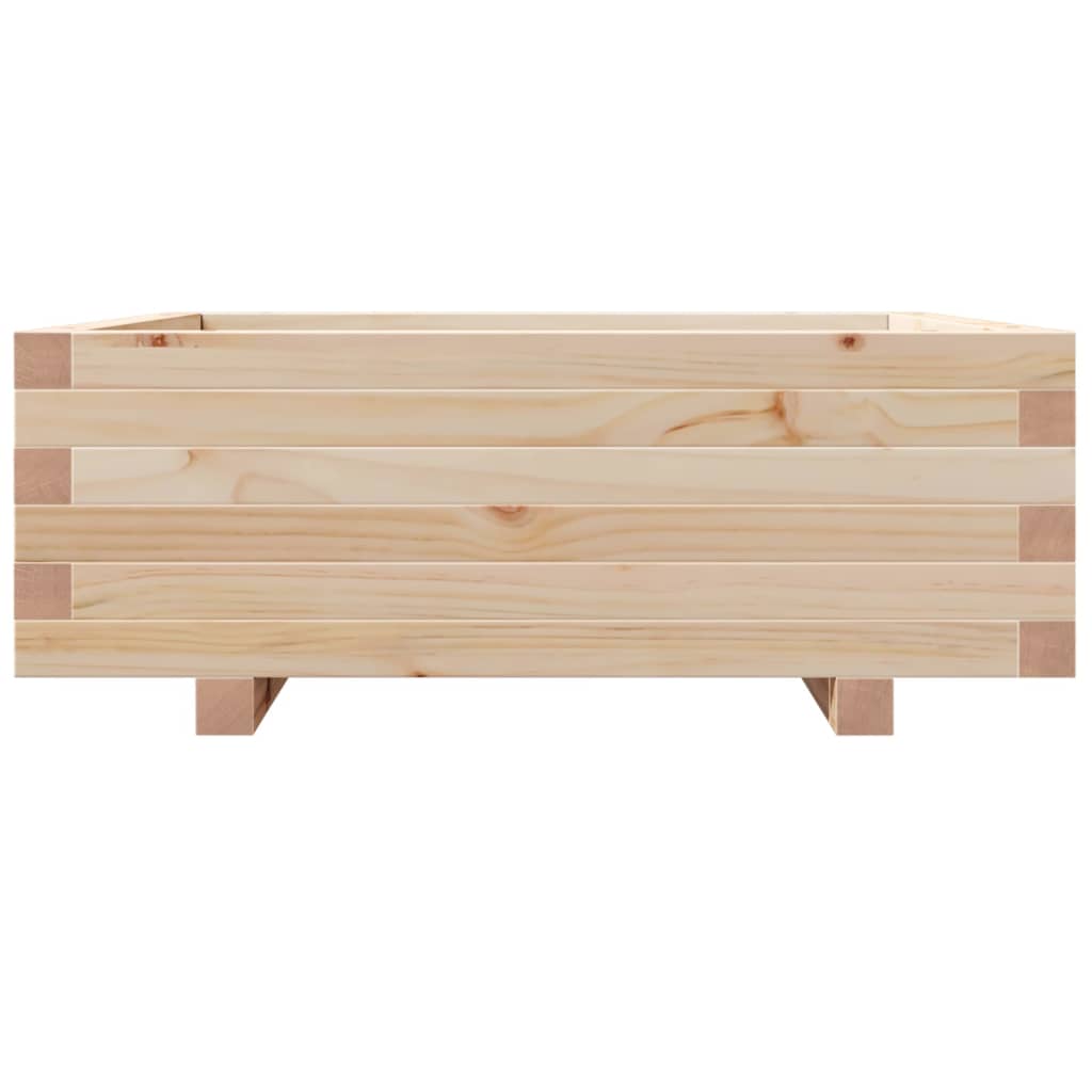 Vassoio per fioriera aiuola rialzata piante fiori terrazza giardino 70 x 70 x 26,5 cm legno di pino massiccio marrone 02_0037810