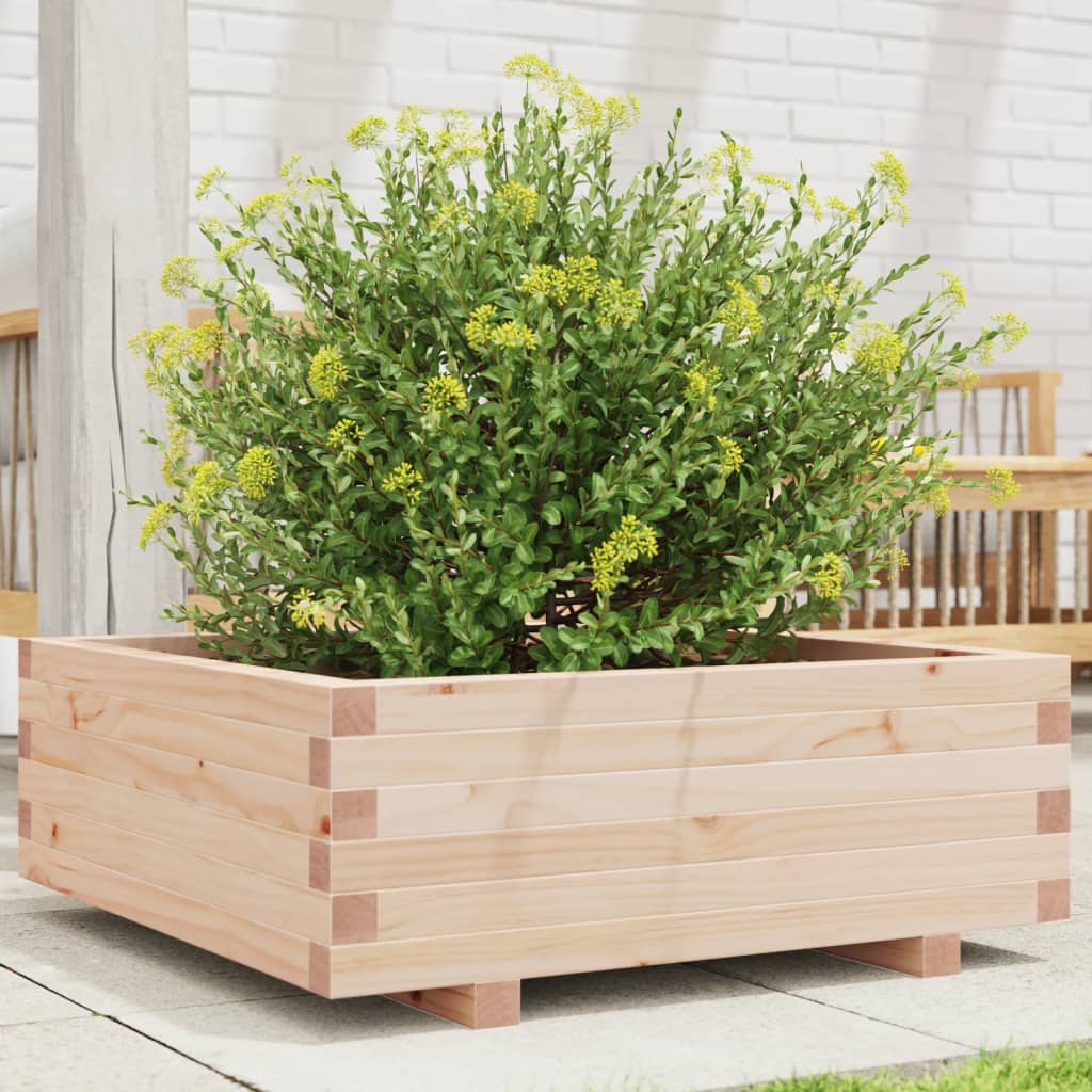 vidaXL Fioriera da Giardino 70x70x26,5 cm in Legno Massello di Pino