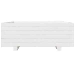 Vassoio per fioriera aiuola rialzata piante fiori terrazza giardino 70 x 70 x 26,5 cm legno di pino massiccio bianco 02_0037811
