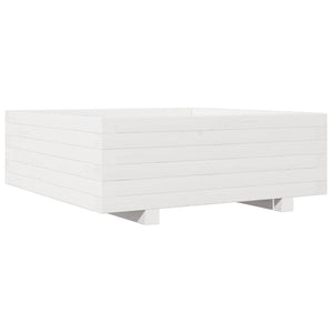 Vassoio per fioriera aiuola rialzata piante fiori terrazza giardino 70 x 70 x 26,5 cm legno di pino massiccio bianco 02_0037811