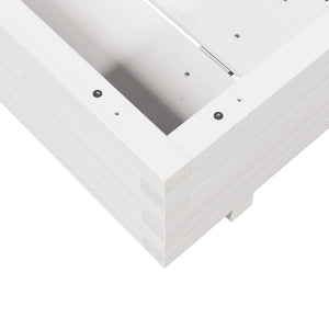 Fioriera da Giardino Bianca 70x70x26,5cm Legno Massello di Pino 847304