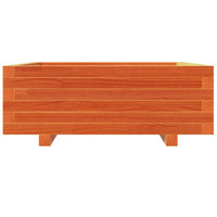 Vassoio per fioriera aiuola rialzata piante fiori terrazza giardino cera 70 x 70 x 26,5 cm legno di pino massiccio marrone 02_0038489