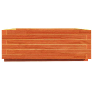 Fioriera Giardino-Vaso da Esterno-Contenitore per Piante Marrone Cera 70x70x26,5cm Legno Massello Pino