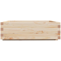 Vassoio per fioriera aiuola rialzata piante fiori terrazza giardino 80 x 80 x 26,5 cm legno di pino massiccio marrone 02_0037892