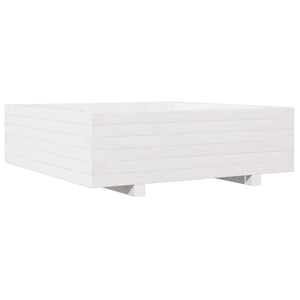 vidaXL Fioriera da Giardino Bianca 80x80x26,5cm Legno Massello di Pino