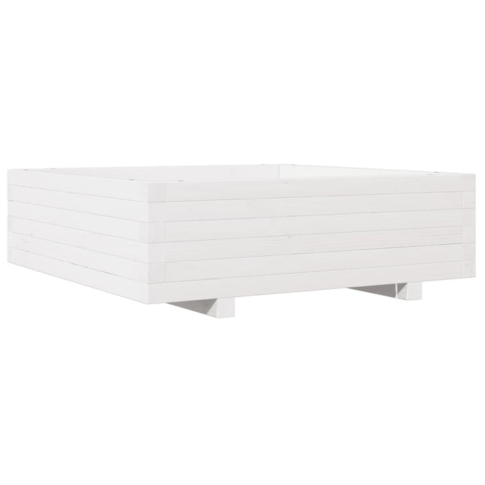 vidaXL Fioriera da Giardino Bianca 80x80x26,5cm Legno Massello di Pino