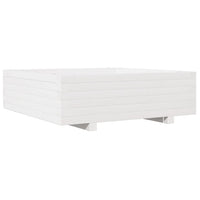 vidaXL Fioriera da Giardino Bianca 80x80x26,5cm Legno Massello di Pino