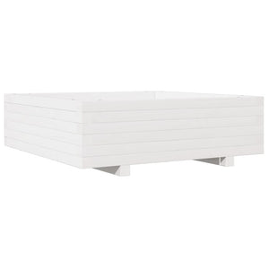 vidaXL Fioriera da Giardino Bianca 80x80x26,5cm Legno Massello di Pino