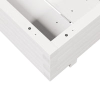 vidaXL Fioriera da Giardino Bianca 80x80x26,5cm Legno Massello di Pino