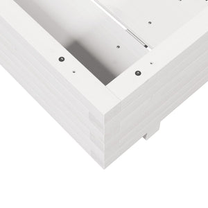 vidaXL Fioriera da Giardino Bianca 80x80x26,5cm Legno Massello di Pino