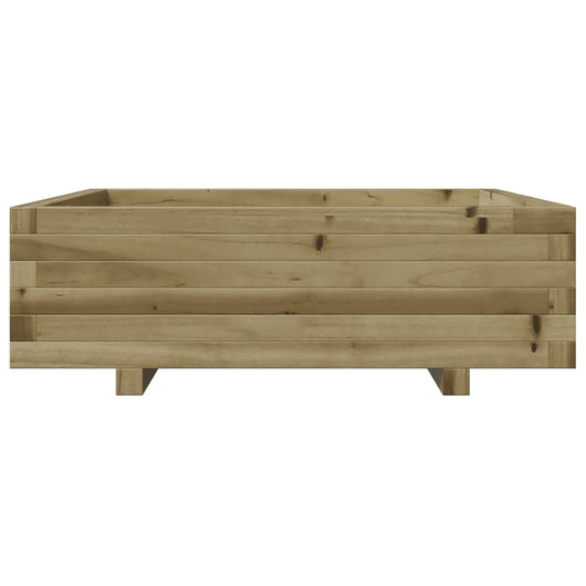 Vassoio per fioriera aiuola rialzata piante fiori terrazza giardino 80 x 80 x 26,5 cm legno di pino impregnato marrone 02_0037891