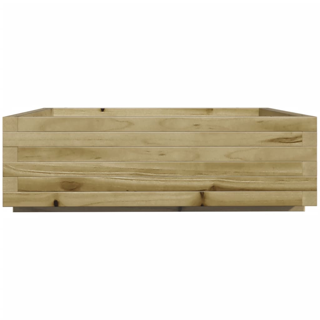 Vassoio per fioriera aiuola rialzata piante fiori terrazza giardino 80 x 80 x 26,5 cm legno di pino impregnato marrone 02_0037891