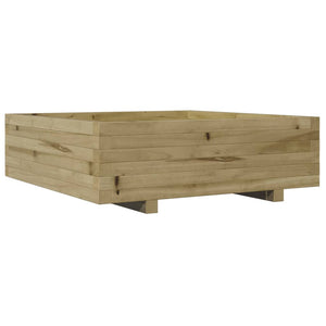 Vassoio per fioriera aiuola rialzata piante fiori terrazza giardino 80 x 80 x 26,5 cm legno di pino impregnato marrone 02_0037891