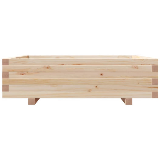 Vassoio per fioriera aiuola rialzata piante fiori terrazza giardino 90 x 90 x 26,5 cm legno di pino massiccio marrone 02_0038048