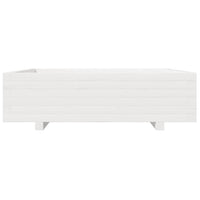 vidaXL Fioriera da Giardino Bianca 90x90x26,5cm Legno Massello di Pino