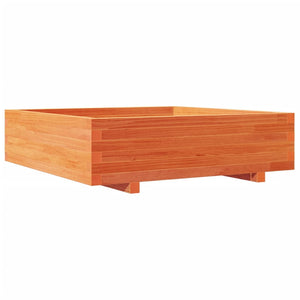 Fioriera Giardino-Vaso da Esterno-Contenitore per Piante Marrone Cera 90x90x26,5cm Legno Massello Pino