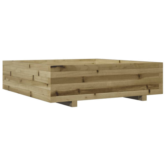 Vassoio per fioriera aiuola rialzata piante fiori terrazza giardino 90 x 90 x 26,5 cm legno di pino impregnato marrone 02_0038047