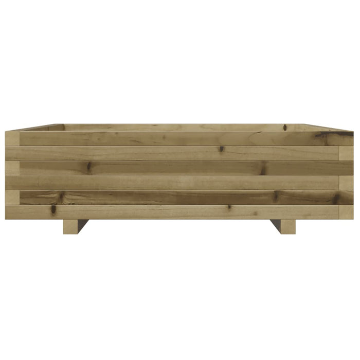 Vassoio per fioriera aiuola rialzata piante fiori terrazza giardino 90 x 90 x 26,5 cm legno di pino impregnato marrone 02_0038047