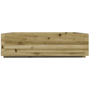 Vassoio per fioriera aiuola rialzata piante fiori terrazza giardino 90 x 90 x 26,5 cm legno di pino impregnato marrone 02_0038047