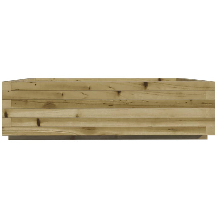 Vassoio per fioriera aiuola rialzata piante fiori terrazza giardino 90 x 90 x 26,5 cm legno di pino impregnato marrone 02_0038047