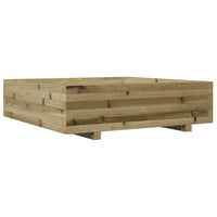 Vassoio per fioriera aiuola rialzata piante fiori terrazza giardino 90 x 90 x 26,5 cm legno di pino impregnato marrone 02_0038047