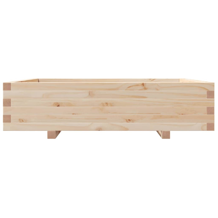 Vassoio per fioriera aiuola rialzata piante fiori terrazza giardino 100 x 100 x 26,5 cm legno di pino massiccio marrone 02_0037254