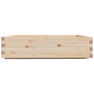 Vassoio per fioriera aiuola rialzata piante fiori terrazza giardino 100 x 100 x 26,5 cm legno di pino massiccio marrone 02_0037254