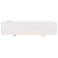 Fioriera da Giardino Bianca 100x100x26,5cm Legno Massello Pino 847319
