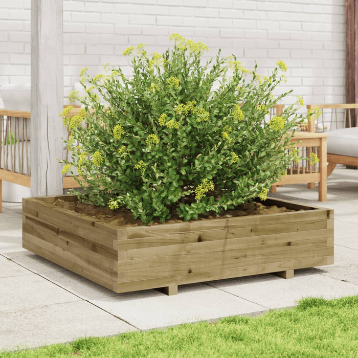 vidaXL Fioriera da Giardino 100x100x26,5 cm Legno di Pino Impregnato