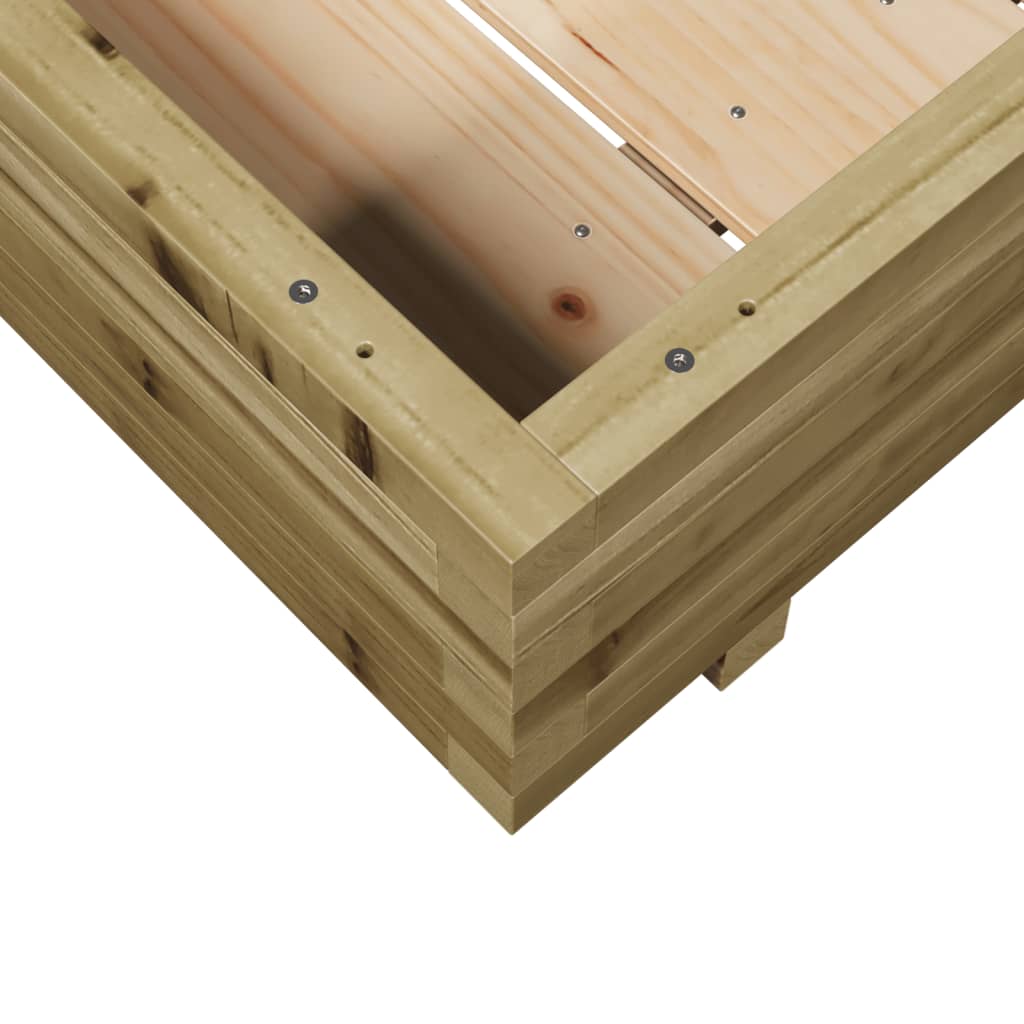 vidaXL Fioriera da Giardino 100x100x26,5 cm Legno di Pino Impregnato