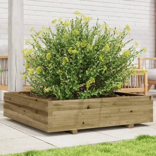 vidaXL Fioriera da Giardino 100x100x26,5 cm Legno di Pino Impregnato