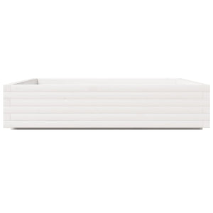 Fioriera da Giardino Bianca 110x110x26,5 cm in Legno di Pino