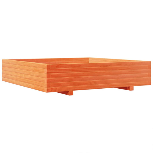 Vassoio per fioriera aiuola rialzata piante fiori terrazza giardino cera 110 x 110 x 26,5 cm legno di pino massiccio marrone 02_0038426