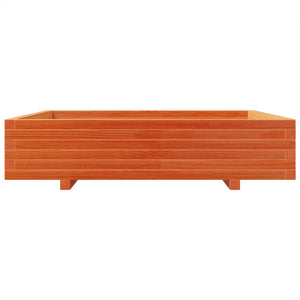 Fioriera Giardino Marrone Cera 110x110x26,5 cm in Legno di Pino