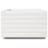 Fioriera da Giardino Bianca 70x40x26,5cm Legno Massello di Pino 847329