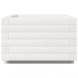 Fioriera da Giardino Bianca 70x40x26,5cm Legno Massello di Pino 847329
