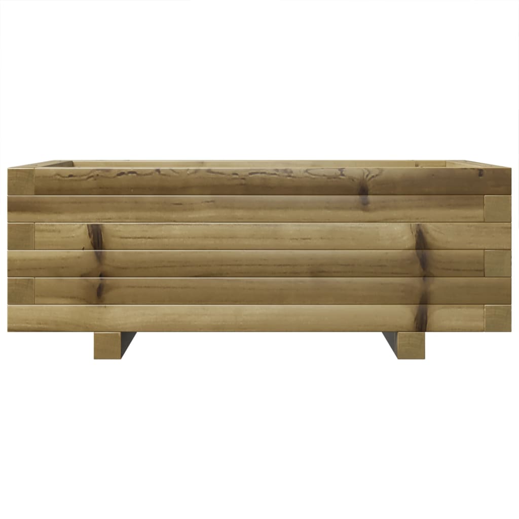 Vassoio per fioriera aiuola rialzata piante fiori terrazza giardino 70 x 40 x 26,5 cm legno di pino impregnato marrone 02_0037773
