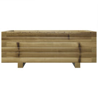Vassoio per fioriera aiuola rialzata piante fiori terrazza giardino 70 x 40 x 26,5 cm legno di pino impregnato marrone 02_0037773