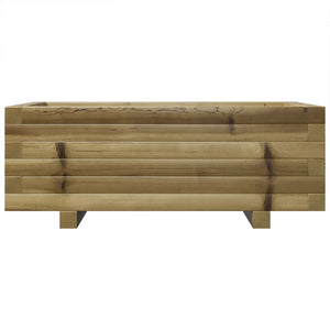 Vassoio per fioriera aiuola rialzata piante fiori terrazza giardino 70 x 40 x 26,5 cm legno di pino impregnato marrone 02_0037773