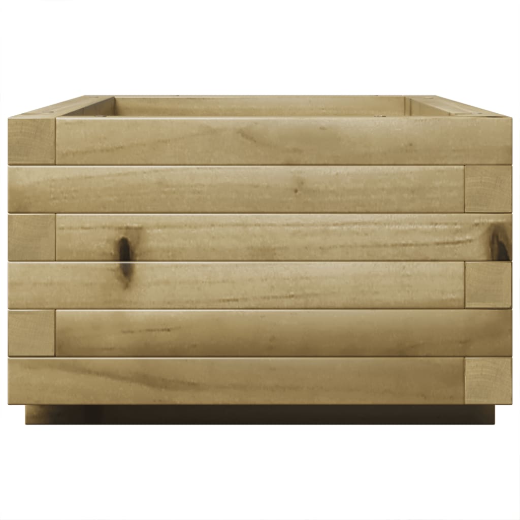 Vassoio per fioriera aiuola rialzata piante fiori terrazza giardino 70 x 40 x 26,5 cm legno di pino impregnato marrone 02_0037773