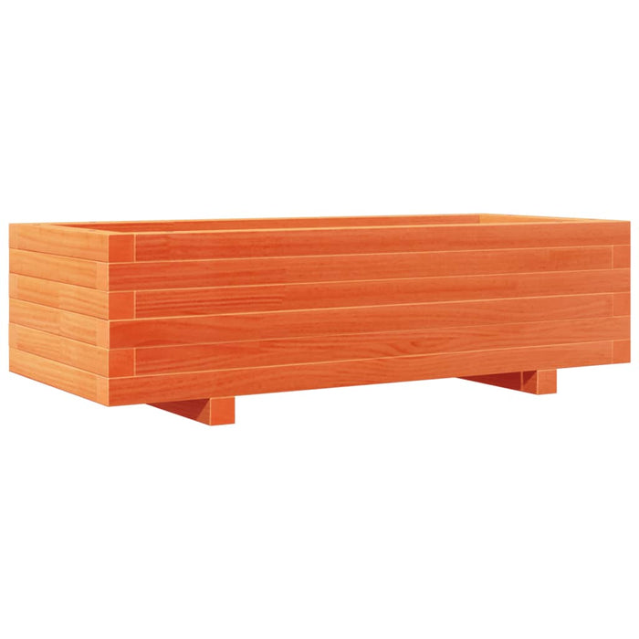 Vassoio per fioriera aiuola rialzata piante fiori terrazza giardino cera 90 x 40 x 26,5 cm legno di pino massiccio marrone 02_0038508